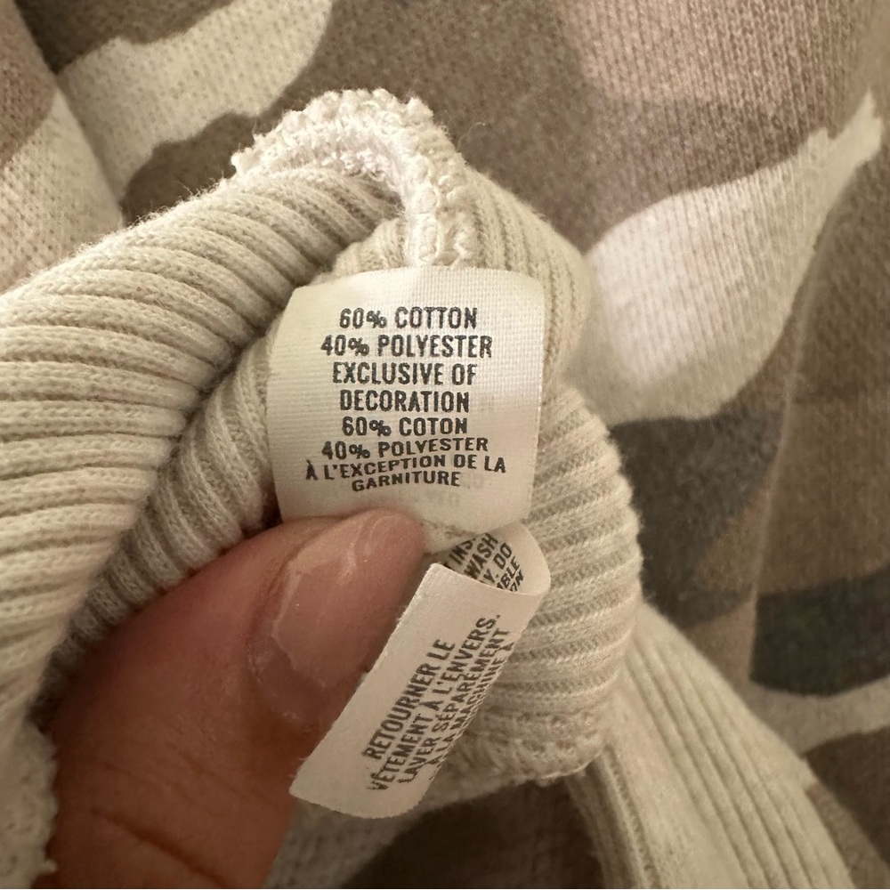 Aerie Womens Extra Small Camo Oversized Pullover Sweatshirt with Split Side - Picture 7 of 7